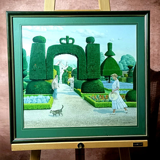 ROBERT B JEFFERSON Framed Original Gouache "Stray Visitor - Levens Hall"