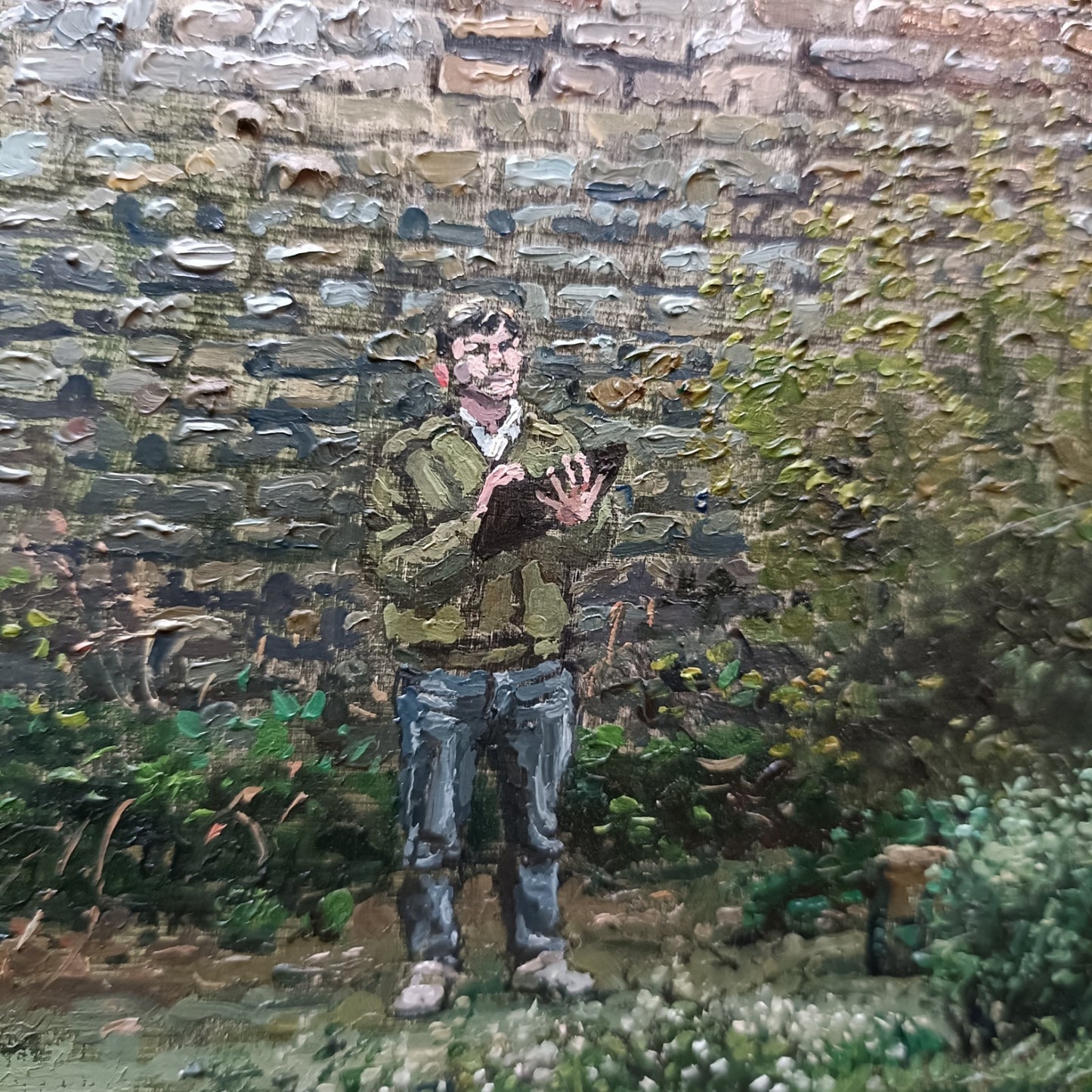 ALAN HOLTBY BROWN Original Oil Painting on board "Coverdale Abbey, Yorkshire"