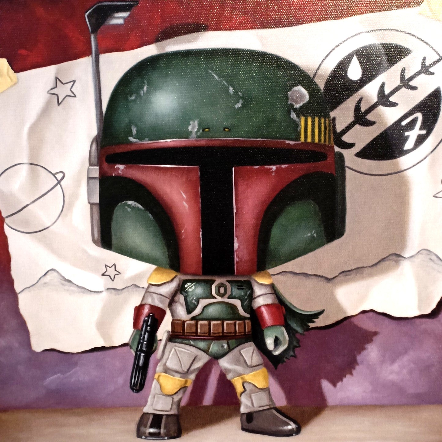 NIGEL HUMPHRIES Signed Limited Edition Print "Boba Fett" 65/495