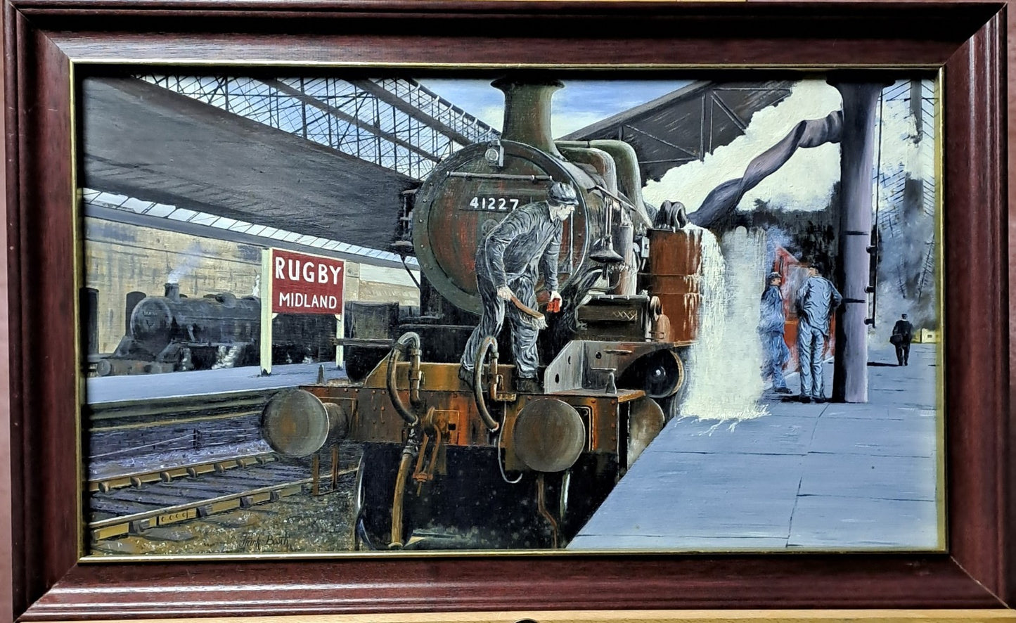 FRANK BOOTH Signed, Framed Original Oil Painting "Hey up Harry! She's Full"