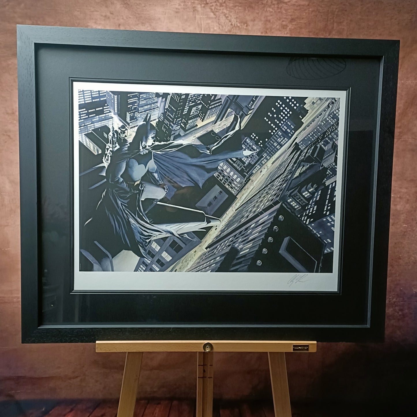 ALEX ROSS Signed Framed Limited Edition Print Batman: Knight Over Gotham 165/195