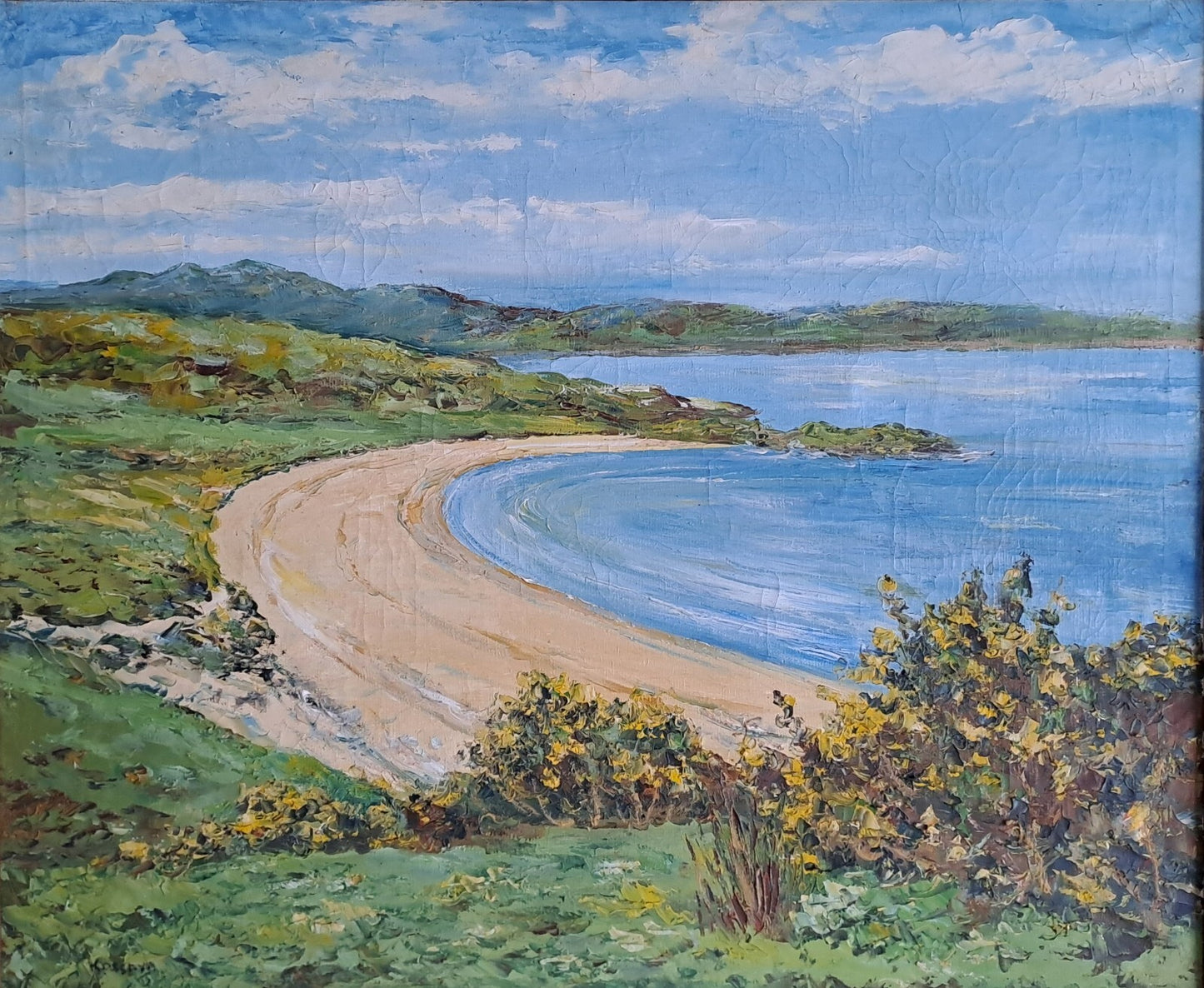 ENRIQUE KOSCAYA (1901-1970) Oil on Canvas Scottish Landscape. Sanna Bay, Argyll