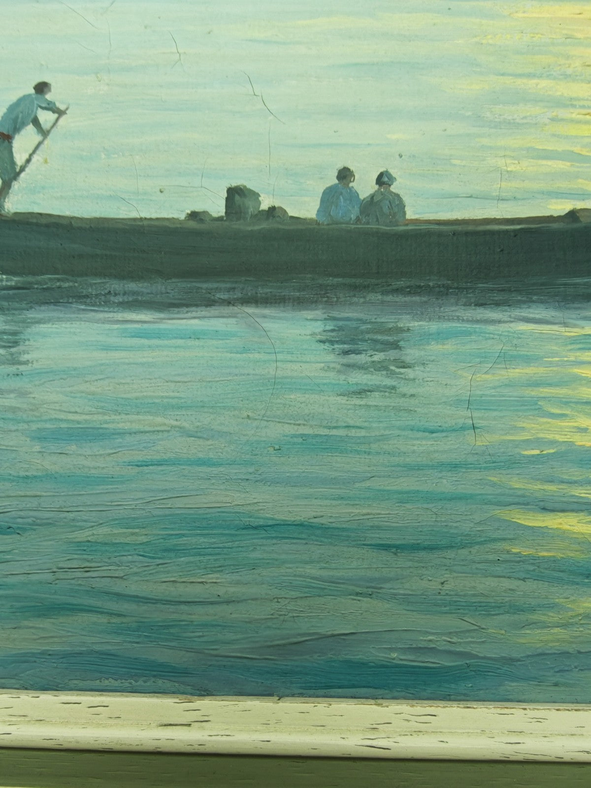 Attributed to WILLEM WELTERS Original Oil on Board "Gondola at sunset, Venice"