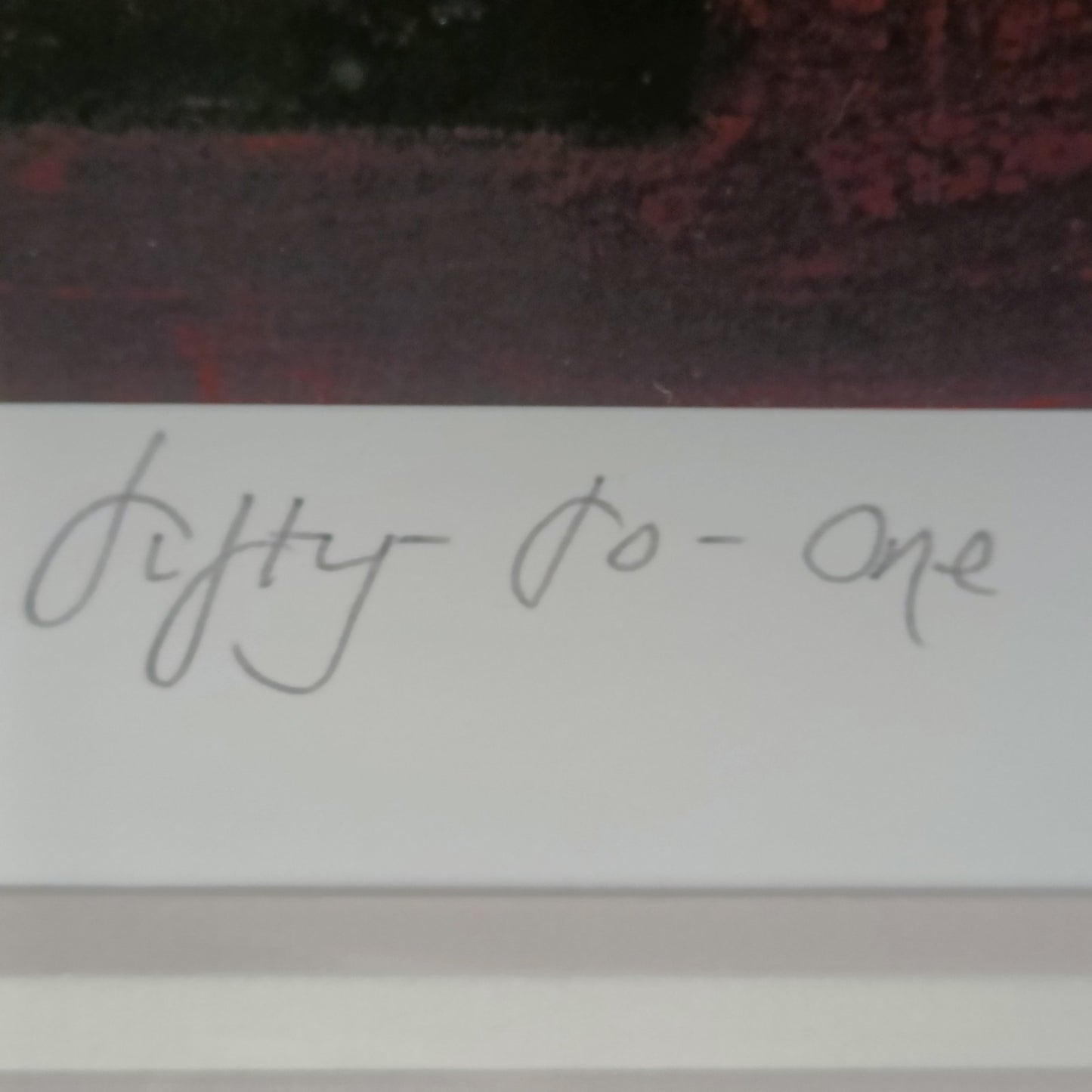 Framed signed limited edition print "Fifty to One" by Glen Orbik, showcasing detailed artwork in a sleek frame.