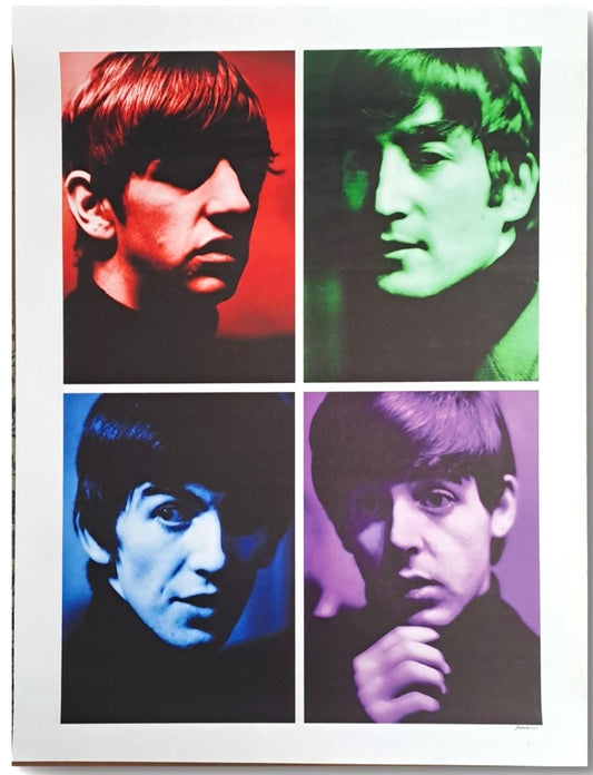 SHAHROKH HATAMI (1928-2017) Rare Signed Print  The Beatles "Fab Four Color Quad"