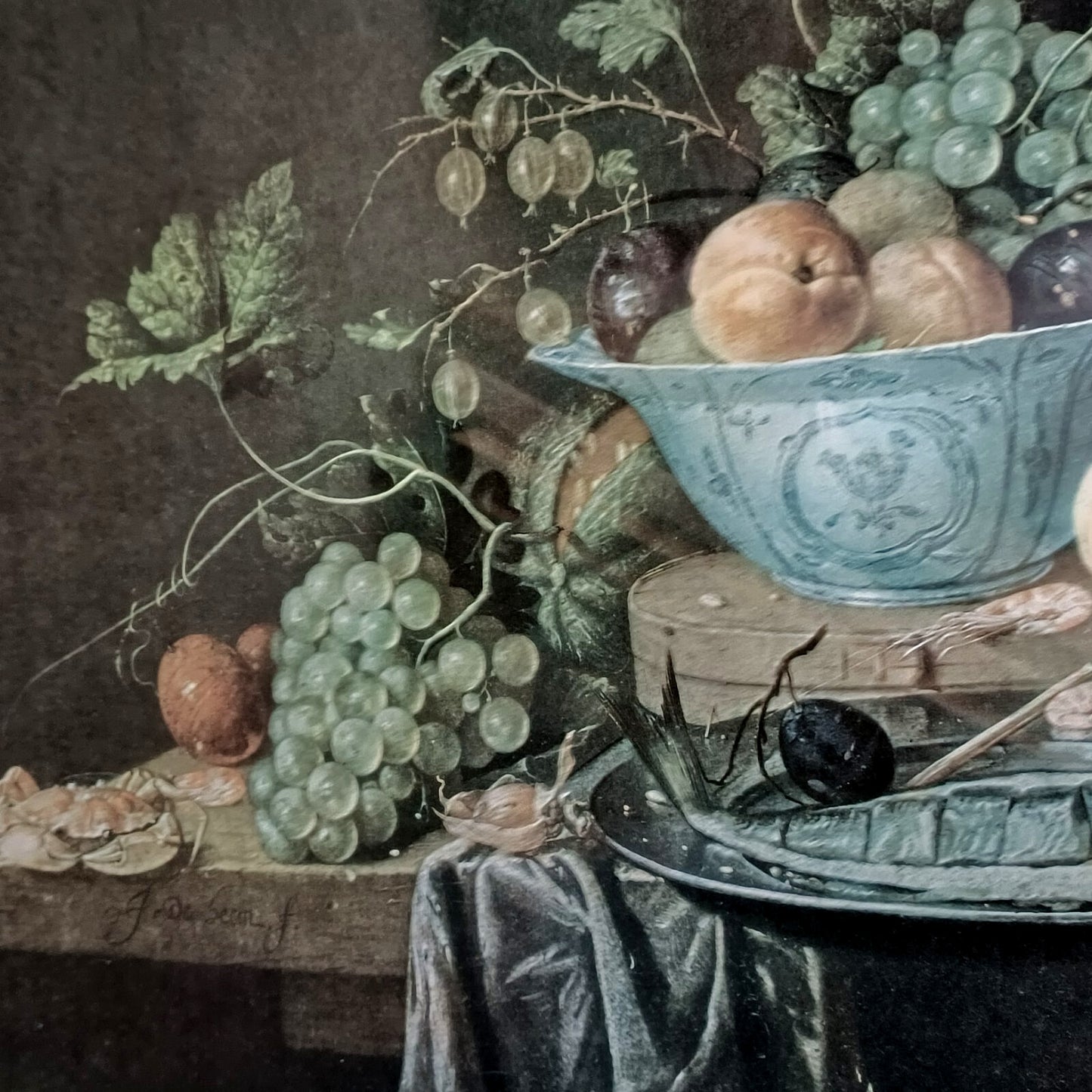Rare Vintage Jan Davidsz De Heem Still Life Framed Print