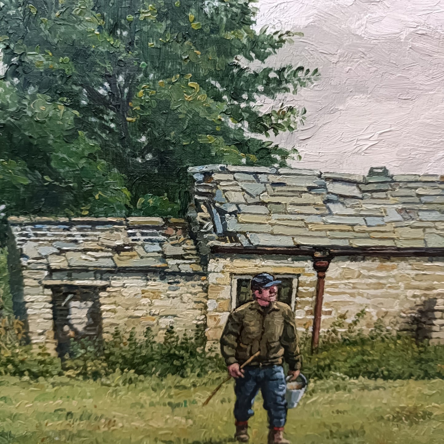 ALAN HOLTBY BROWN Original Oil Painting on board "A Yorkshire Meadow"