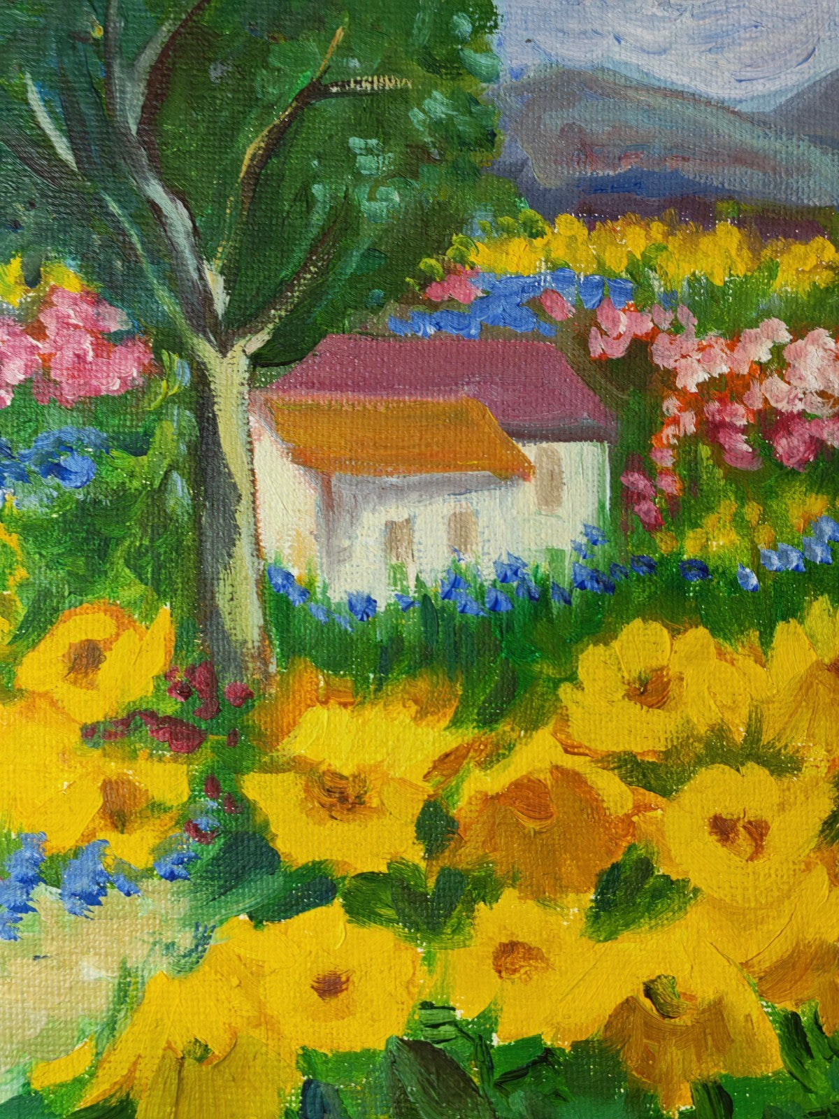 HEDDY KUN "Tuscan Gold" Signed Framed Original Oil on Canvas