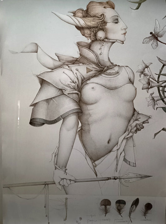 MICHAEL PARKES (B.1944) Artist Proof Fingerprinted & Signed 4/25 "Stalking"