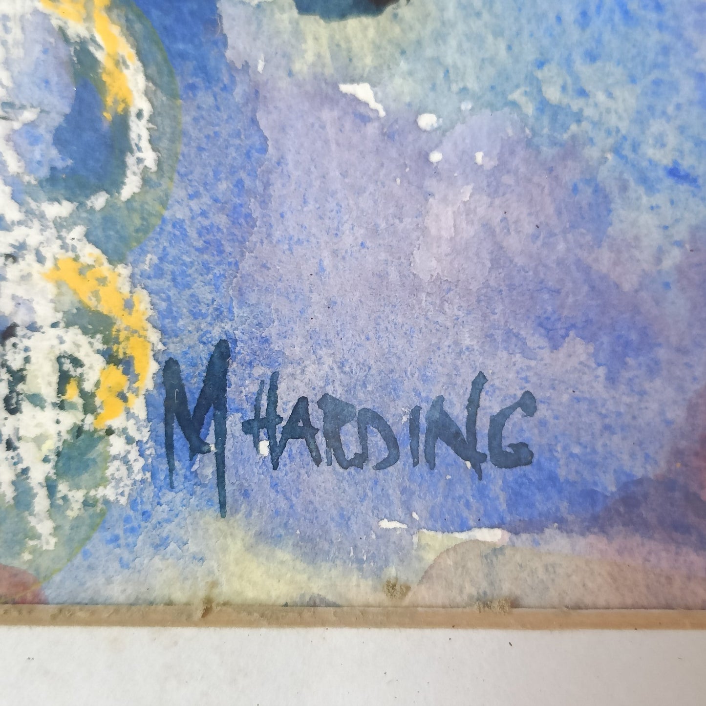 M HARDING Watercolour paintings, Saxophone paintings x2