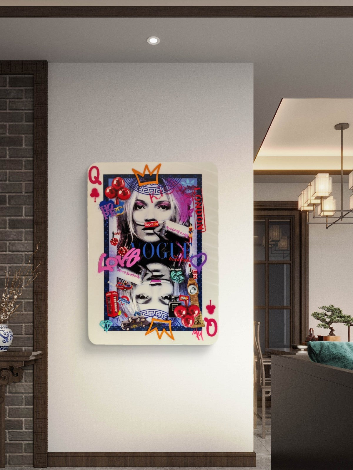 MISS MASH "Kate Moss VI" Signed Original Mixed Media