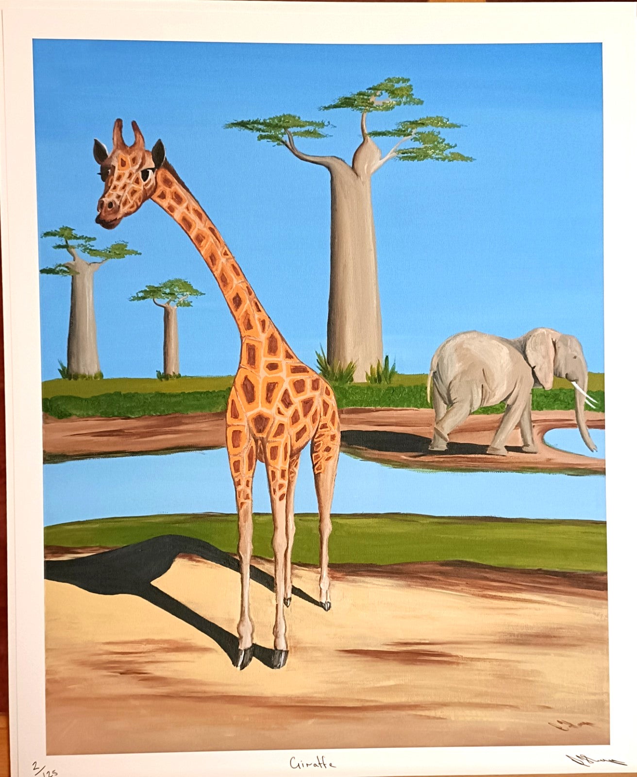 Signed Limited Edition Print "Giraffe"