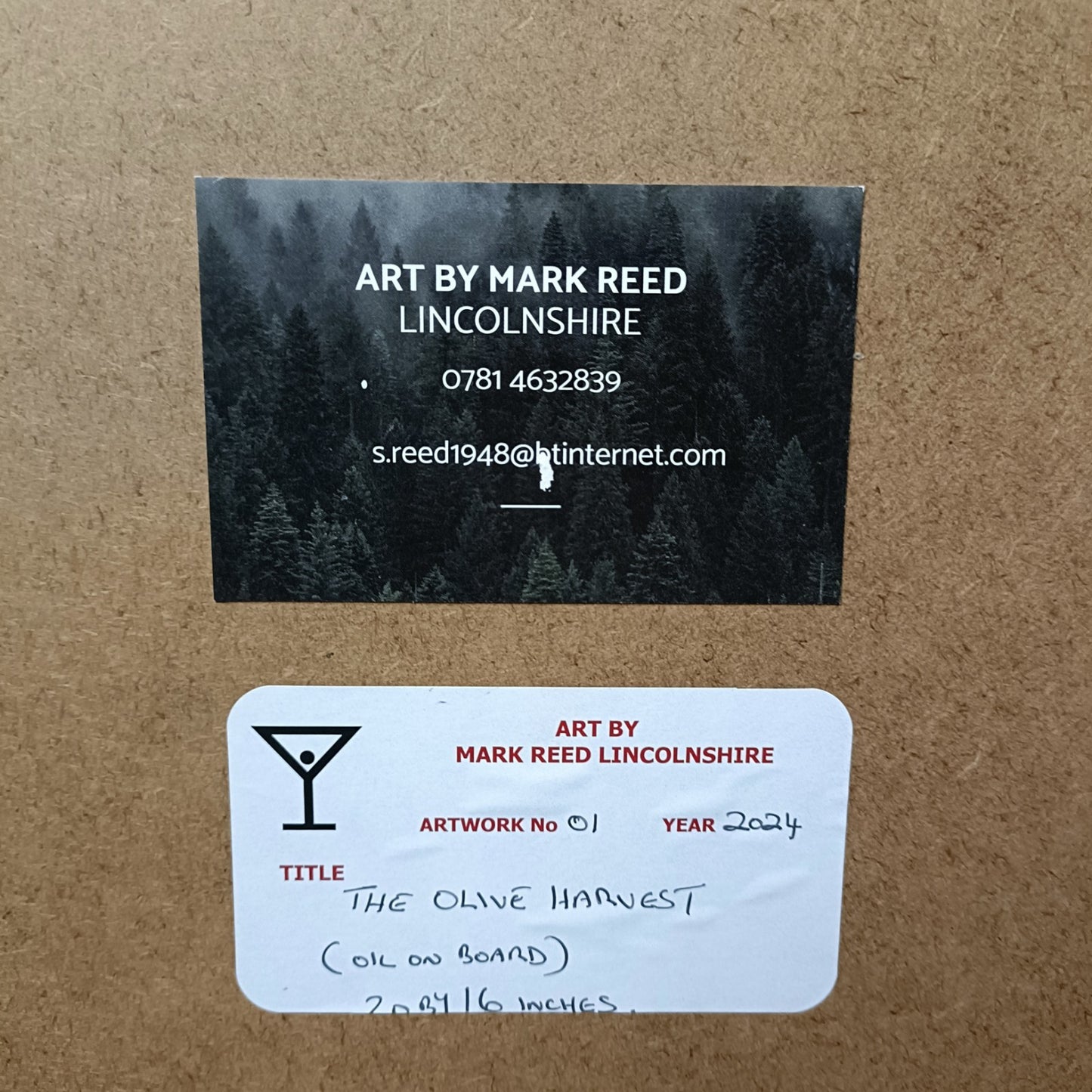 MARK REED Framed Original Oil on Board "The Olive Harvest"