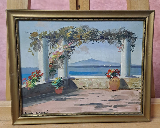 GUSTAVE LINO (1893 — 1961) Original Oil Painting "Capri"