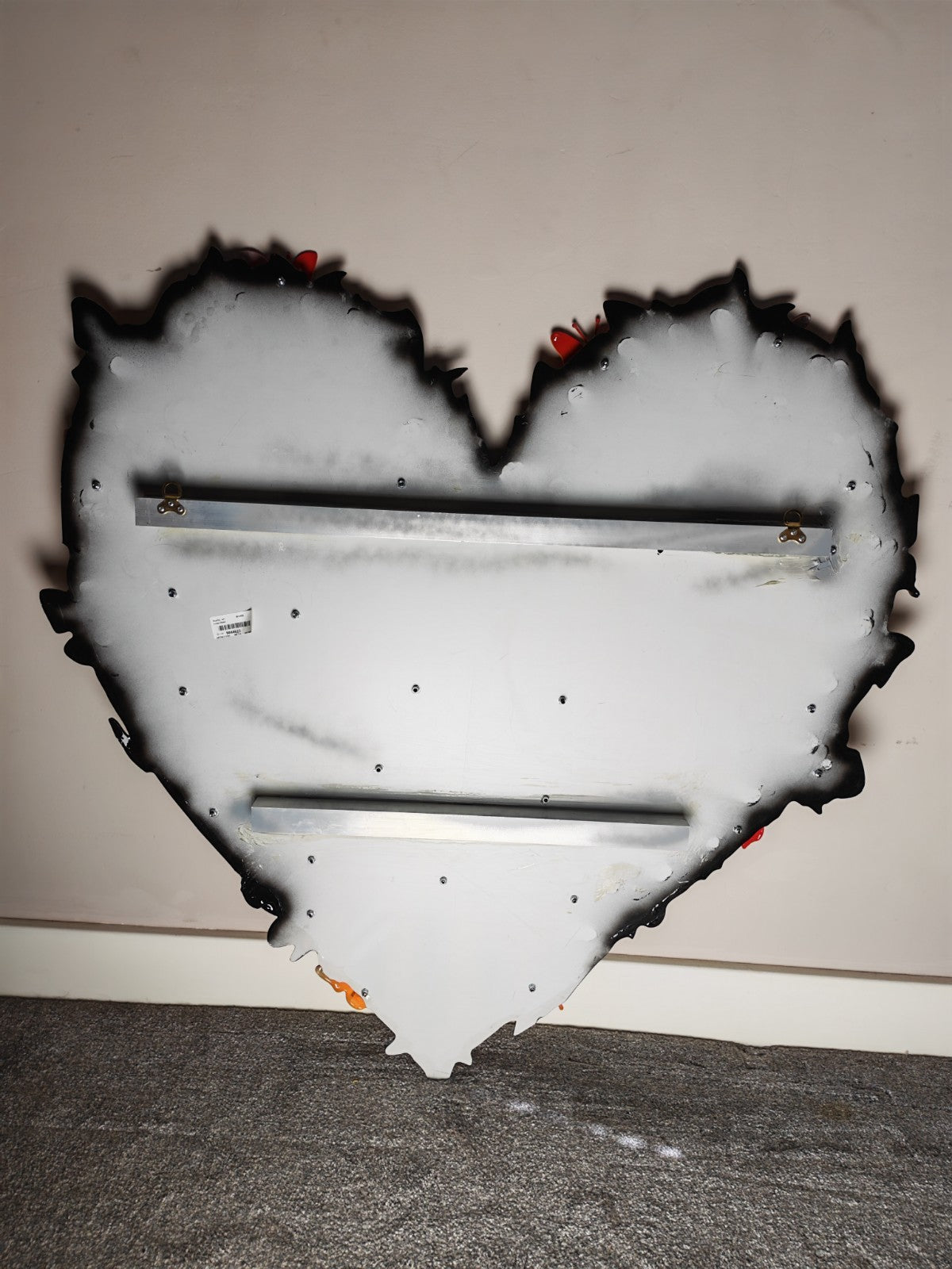 URI DUSHY "Iconic Heart" Large Signed Original Mixed Media