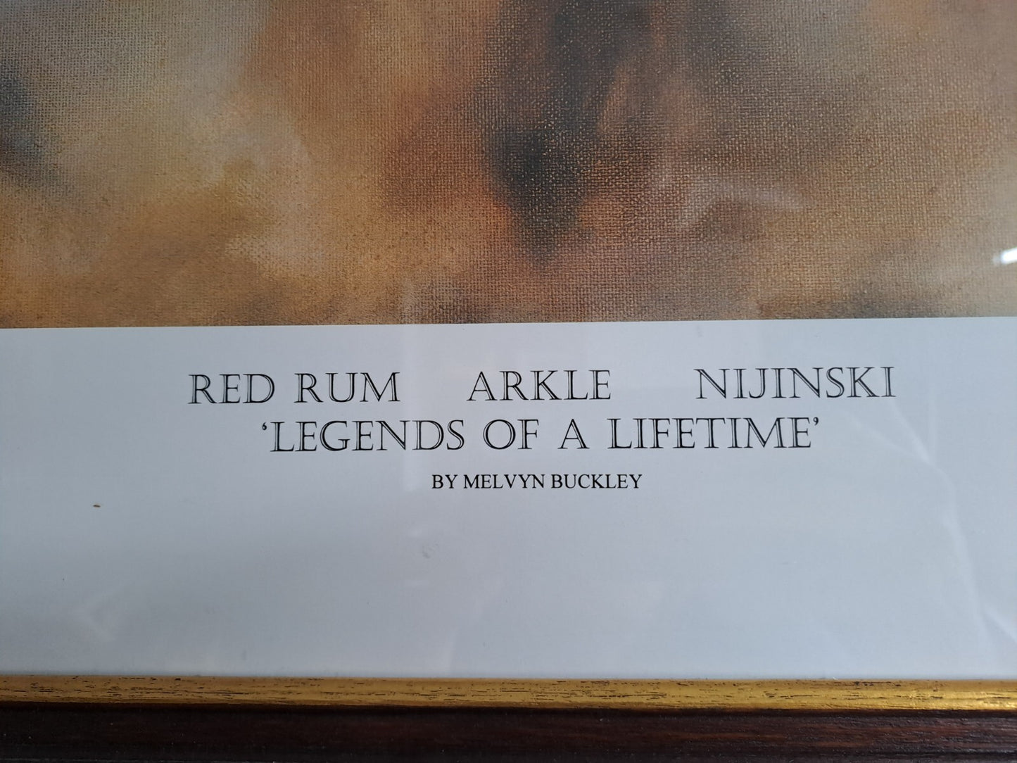 MELVYN BUCKLEY Signed Print Horse Racing "Legends Of a Lifetime"