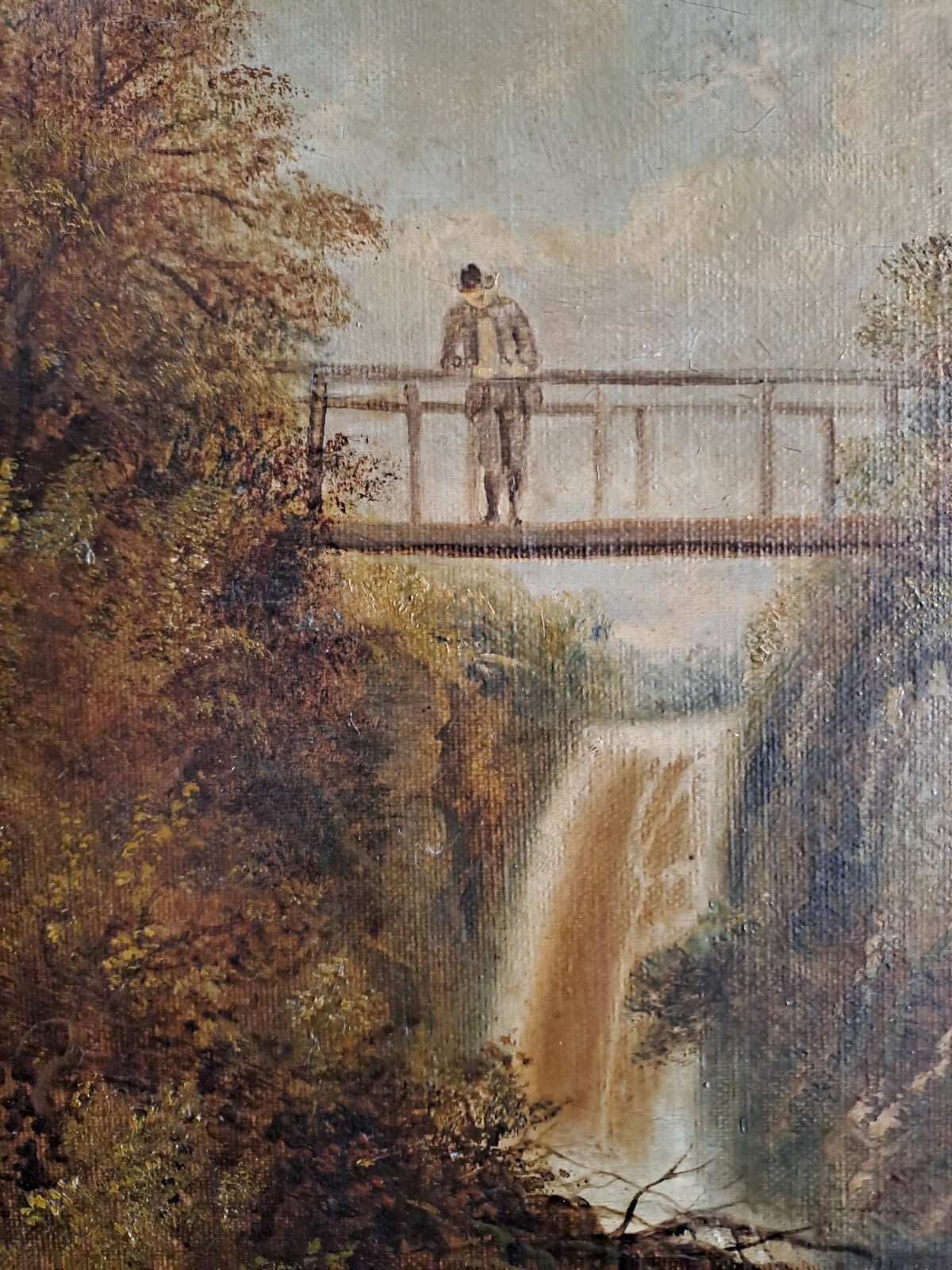 EDWARD PRIESTLEY 19th Century  Original Oil Painting "Glen Meay" Isle of Man
