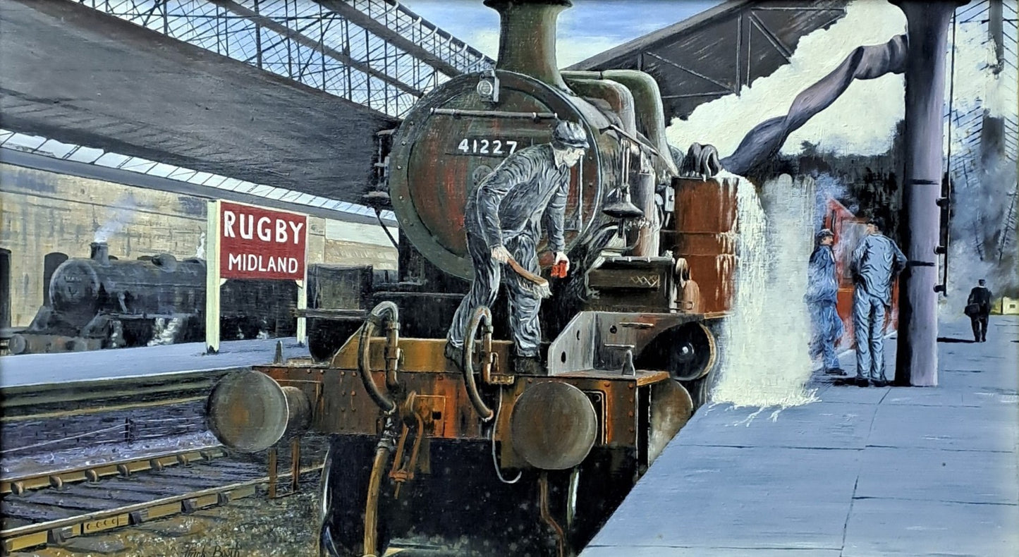 FRANK BOOTH Signed, Framed Original Oil Painting "Hey up Harry! She's Full"