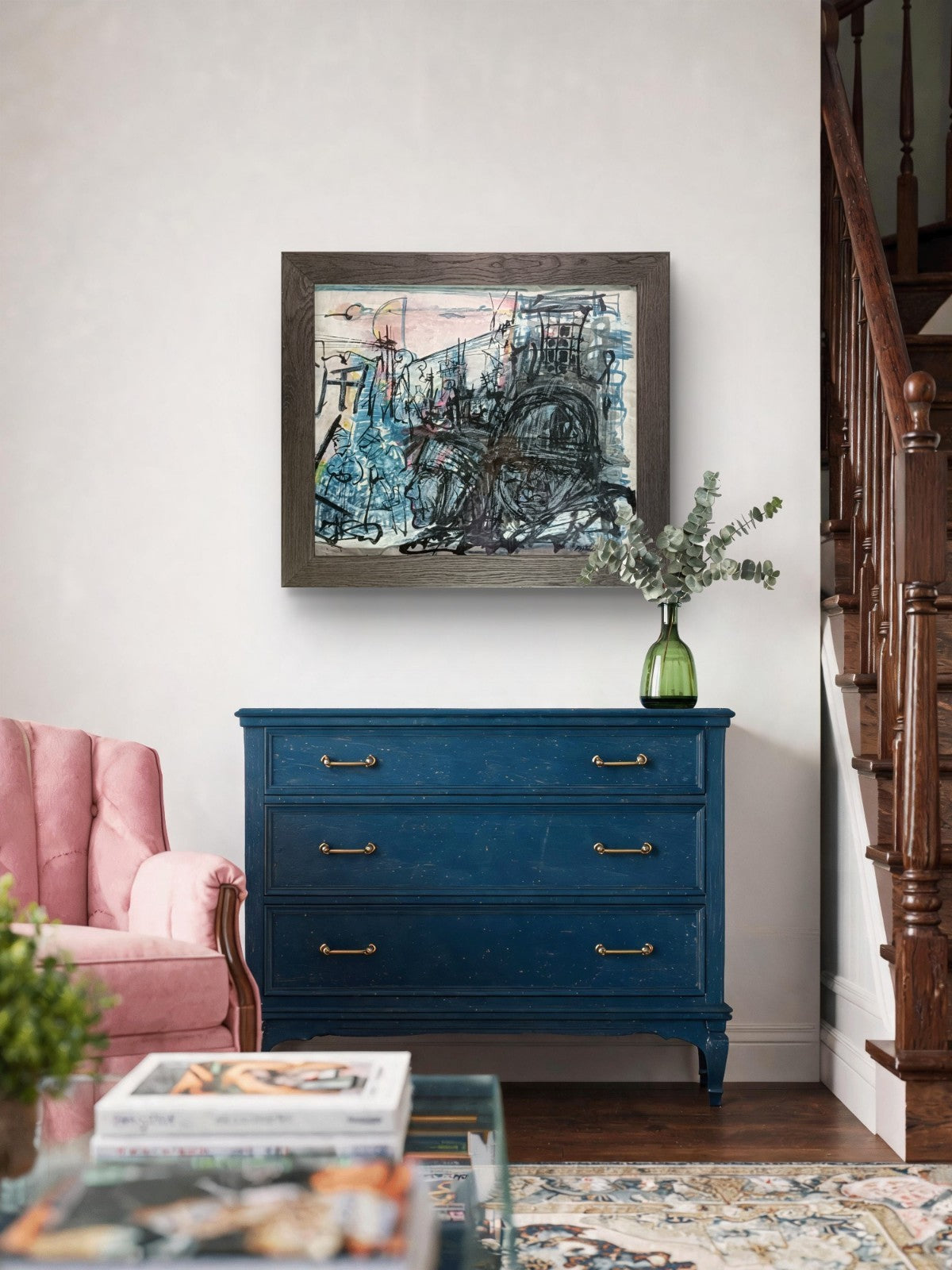 ANTONI SULEK (1951–1988) Framed Signed Mixed Media “Untitled Abstract”