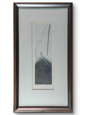 MACKENZIE THORPE Signed Framed L/E “Man Walking Through Telegraph Poles” 416/850