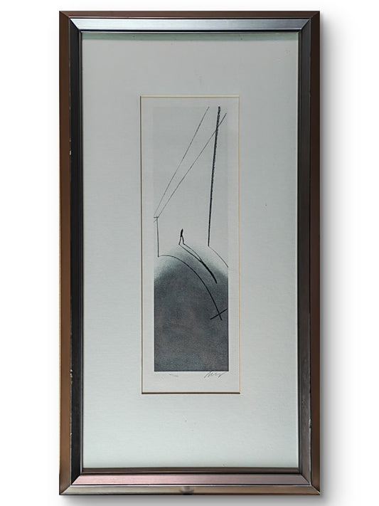 MACKENZIE THORPE Signed Framed L/E “Man Walking Through Telegraph Poles” 416/850