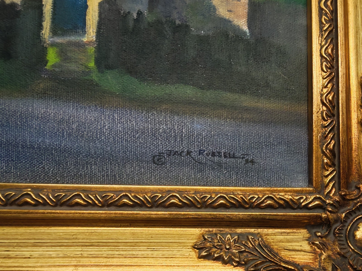 JACK RUSSELL (b.1963) "Plough Cottage" Signed Framed Original Oil Painting