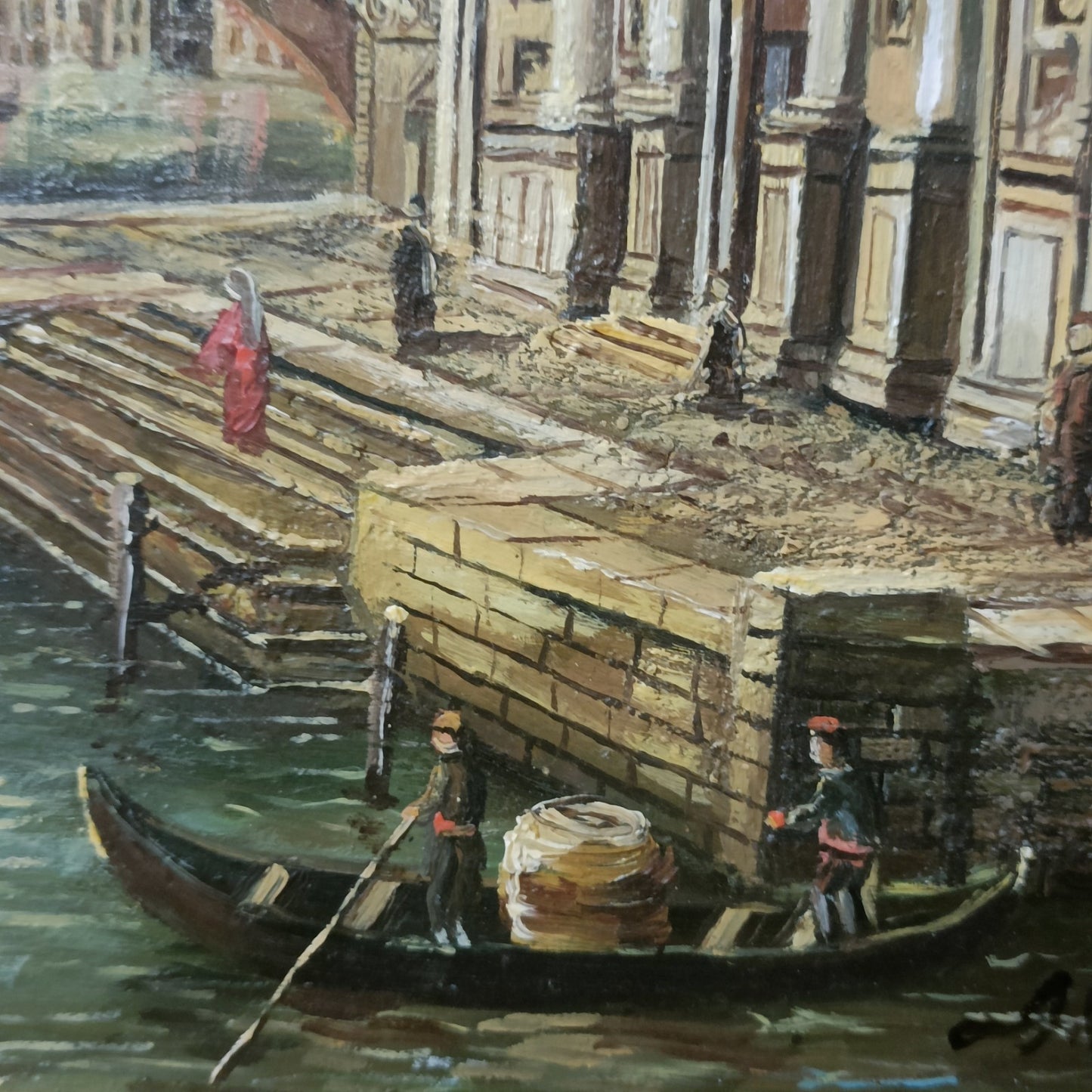 Oil painting - Venice The Rialto Bridge and The Church of S. Giorgio Maggiore