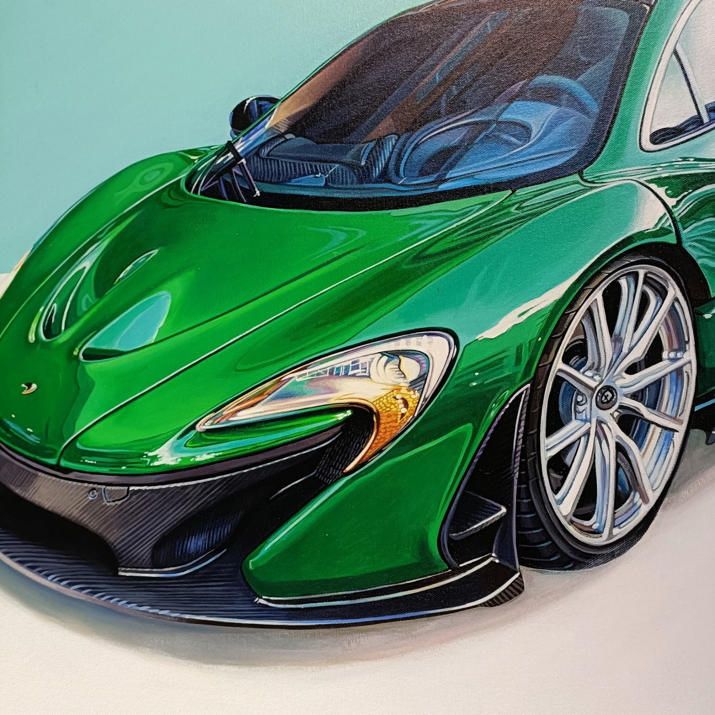 ROZ WILSON (b.1960) Framed Signed Oil on Canvas “2014 McLaren 01”