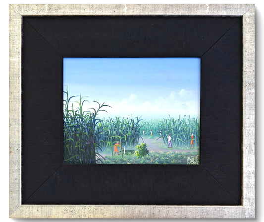 AVRIL FOREST (1959) Original Oil Painting “Plantation Workers in Sugarcane”