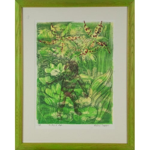 BARBARA CROPPER Signed Artist Proof Monoprint "The Joy of Life"