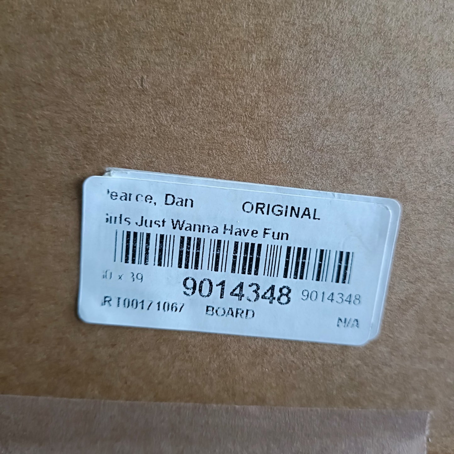 DAN PEARCE Original Lenticular Mixed Media artwork titled "Girls Just Wanna Have Fun" featuring vibrant colors and dynamic design.