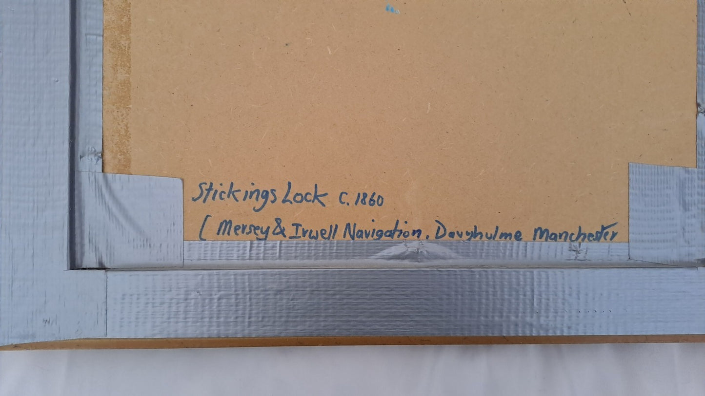 JOHN CORBRIDGE Original Oil on Board "Stickings Lock"