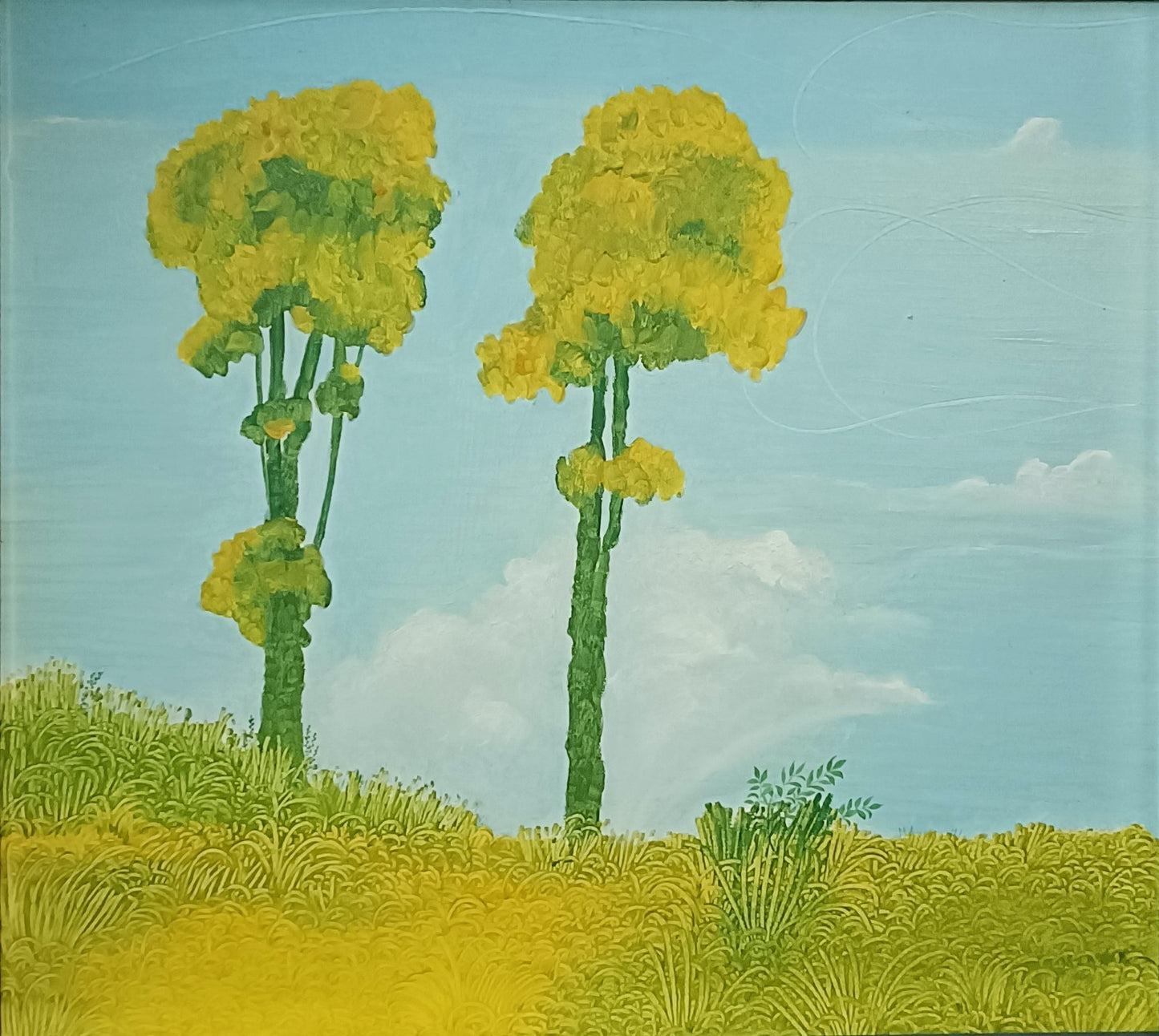 LEWIS MITCHELL (b.1938) Original Oil painting on Board "Two Trees"