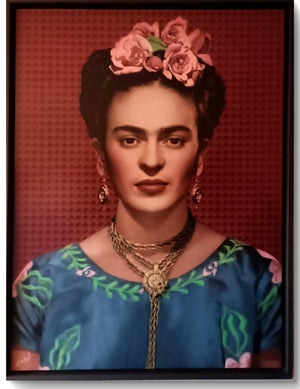 NICK HOLDSWORTH Large Framed Original Mixed Media "Frida"