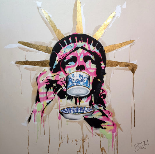 DOM PATTINSON  Embellished Limited Edition Print "Liber-tea" 26/195