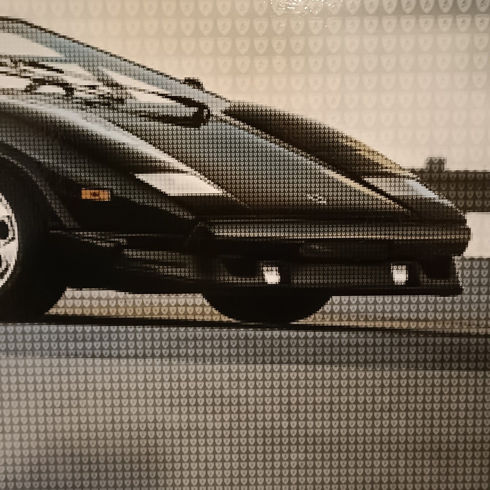 NICK HOLDSWORTH Large Framed Original Mixed Media "Lamborghini" - Curated Treasures