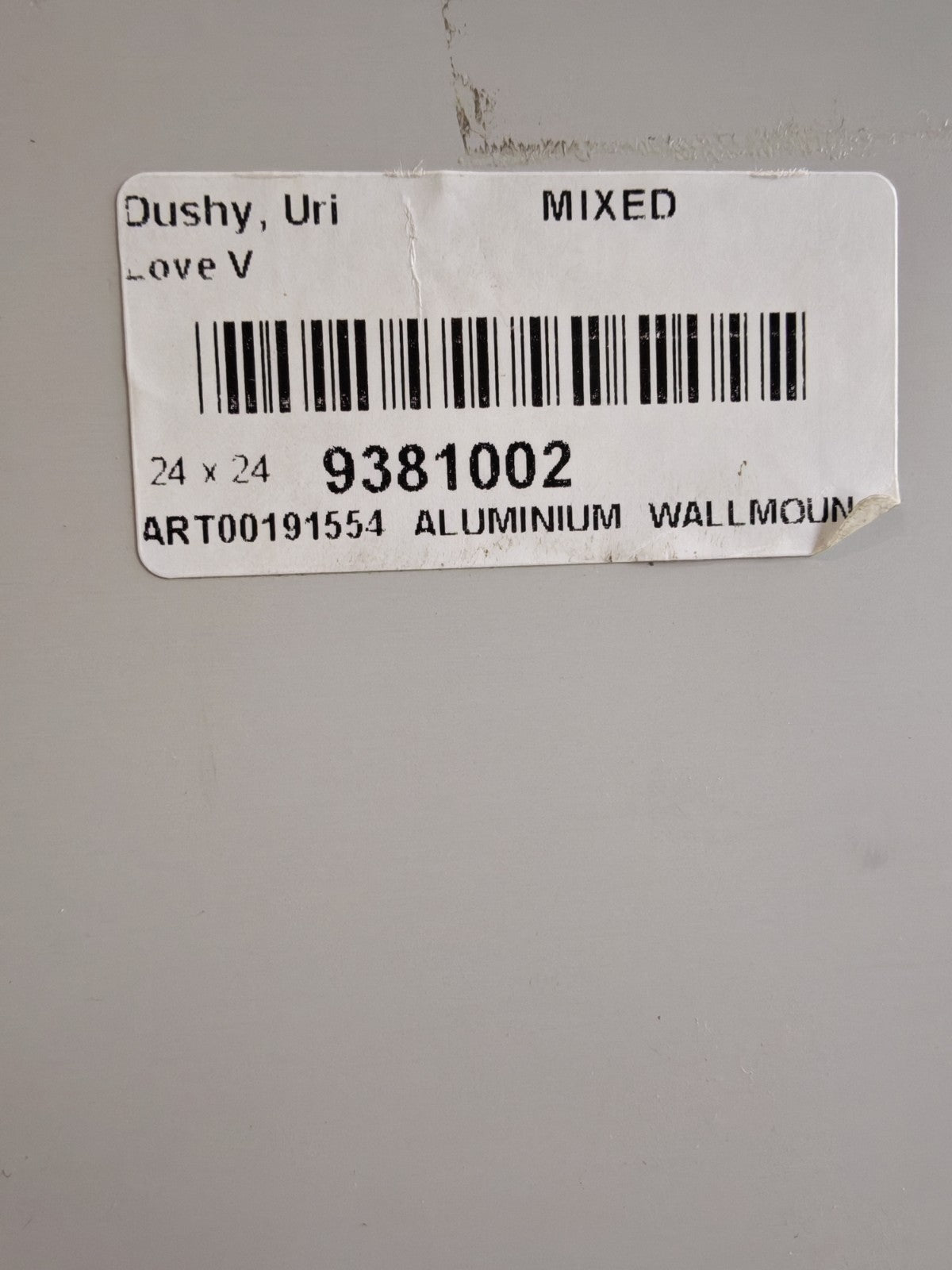 URI DUSHY  Signed Original Mixed Media On Aluminium Panel, "Love V"