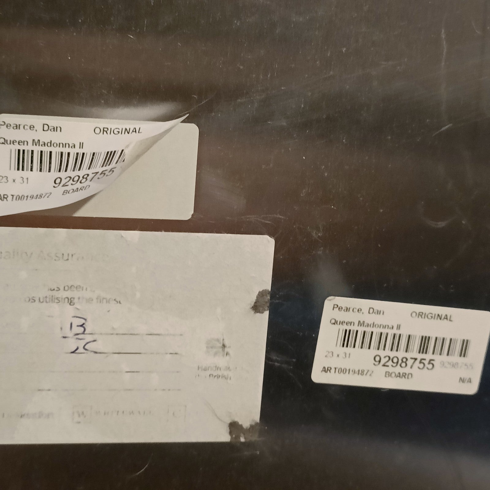 DAN PEARCE Framed Original Mixed Media "Queen Madonna II" - Curated Treasures