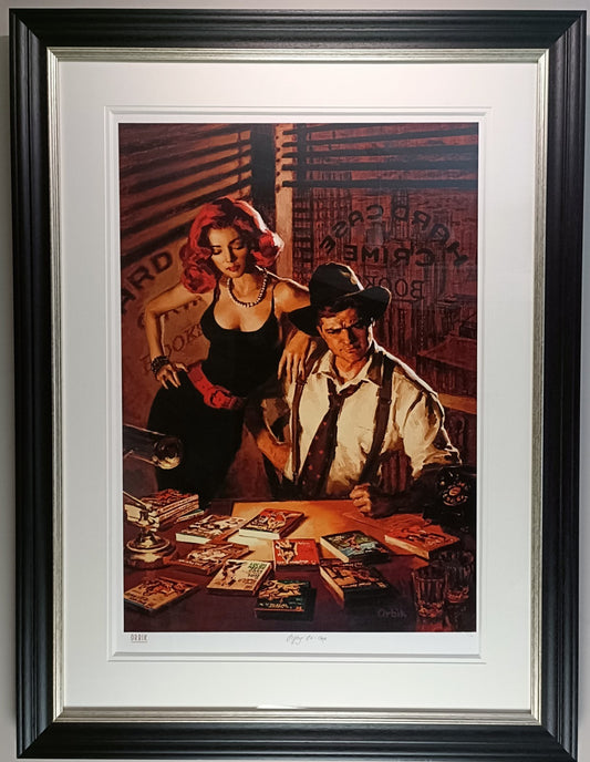 Limited edition framed signed print "Fifty to One" by Glen Orbik, 1963-2015, featuring vibrant artwork in a sleek frame
