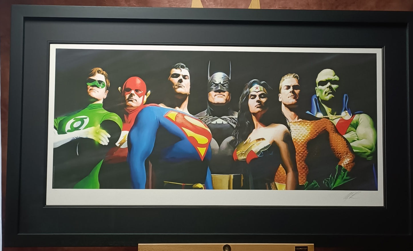 ALEX ROSS Framed Signed Limited Edition Print - "Original Seven" 43/195