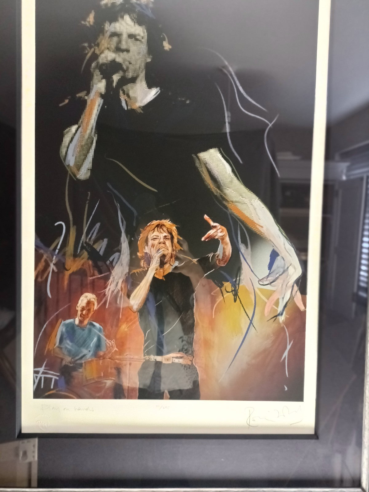 RONNIE WOOD (1947–) Framed Signed Limited Edition “Play On Hands” 111/295