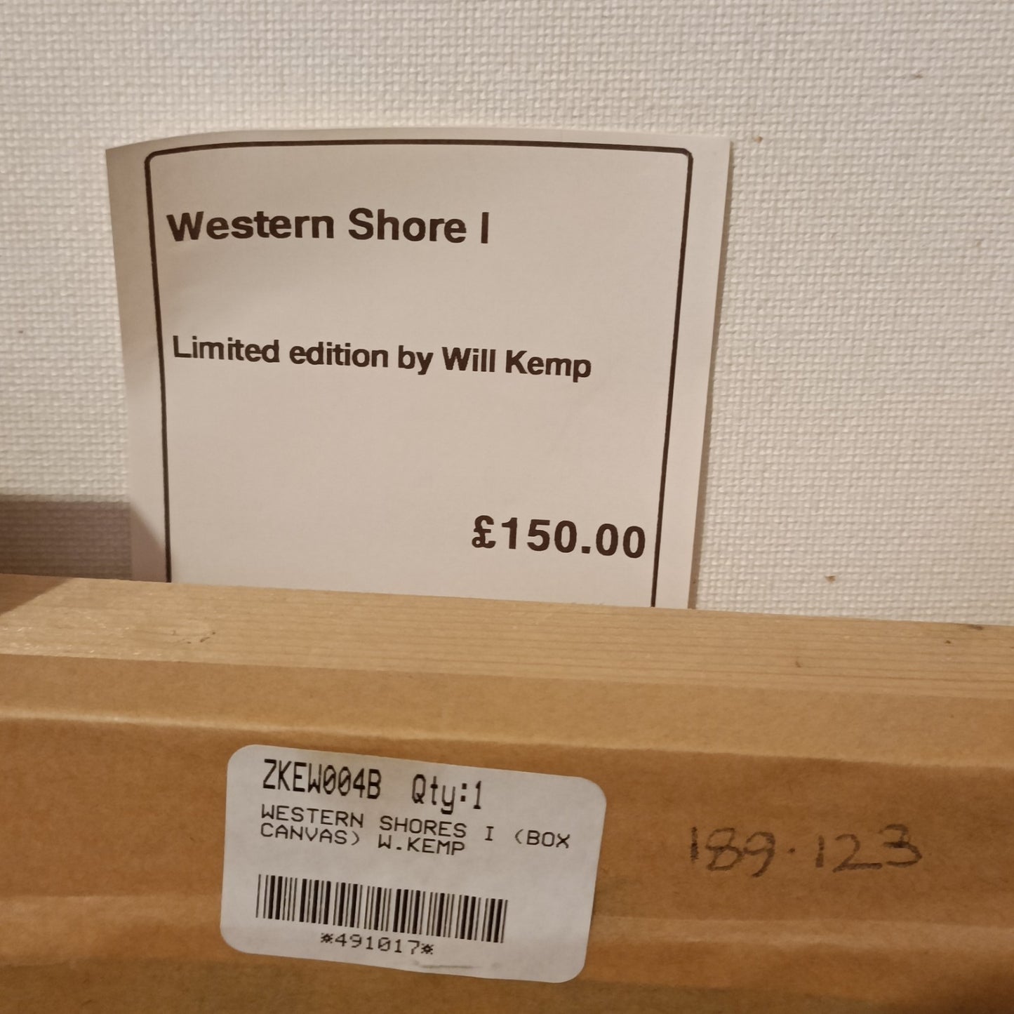 WILL KEMP Artists Proof Canvas "Western Shore I" 9/20 AP