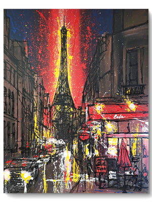 PAUL KENTON Signed Limited Edition Boxed Canvas “Eiffel Tower” 69/150