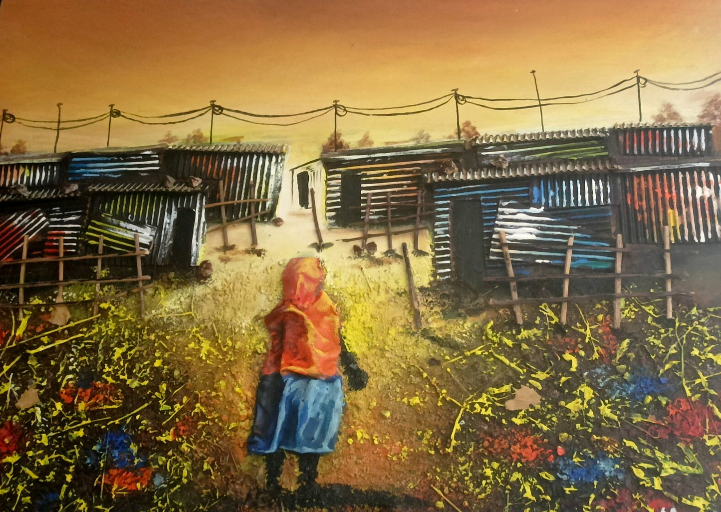 MASOKO Original Mixed Media 3d South African Township art