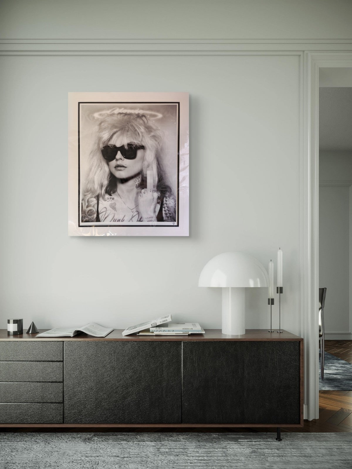 JJ ADAMS Signed Limited Edition Print "Atomic Girl B&W" 8/75