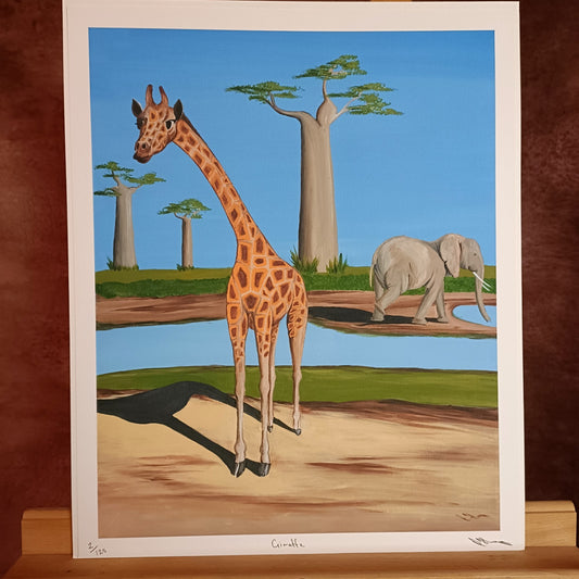 Signed Limited Edition Print "Giraffe"