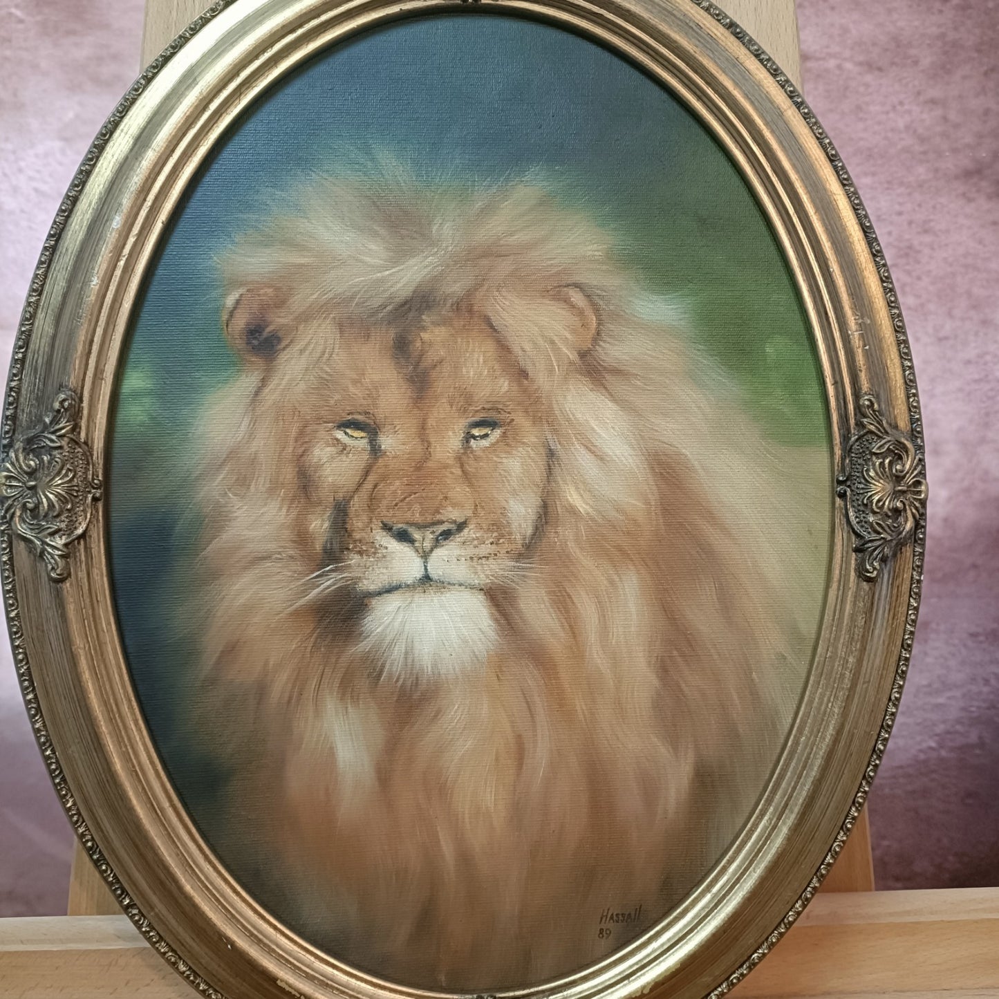 JOHN HASSALL (1944-2020) Original Oval Animal Oil Paintings