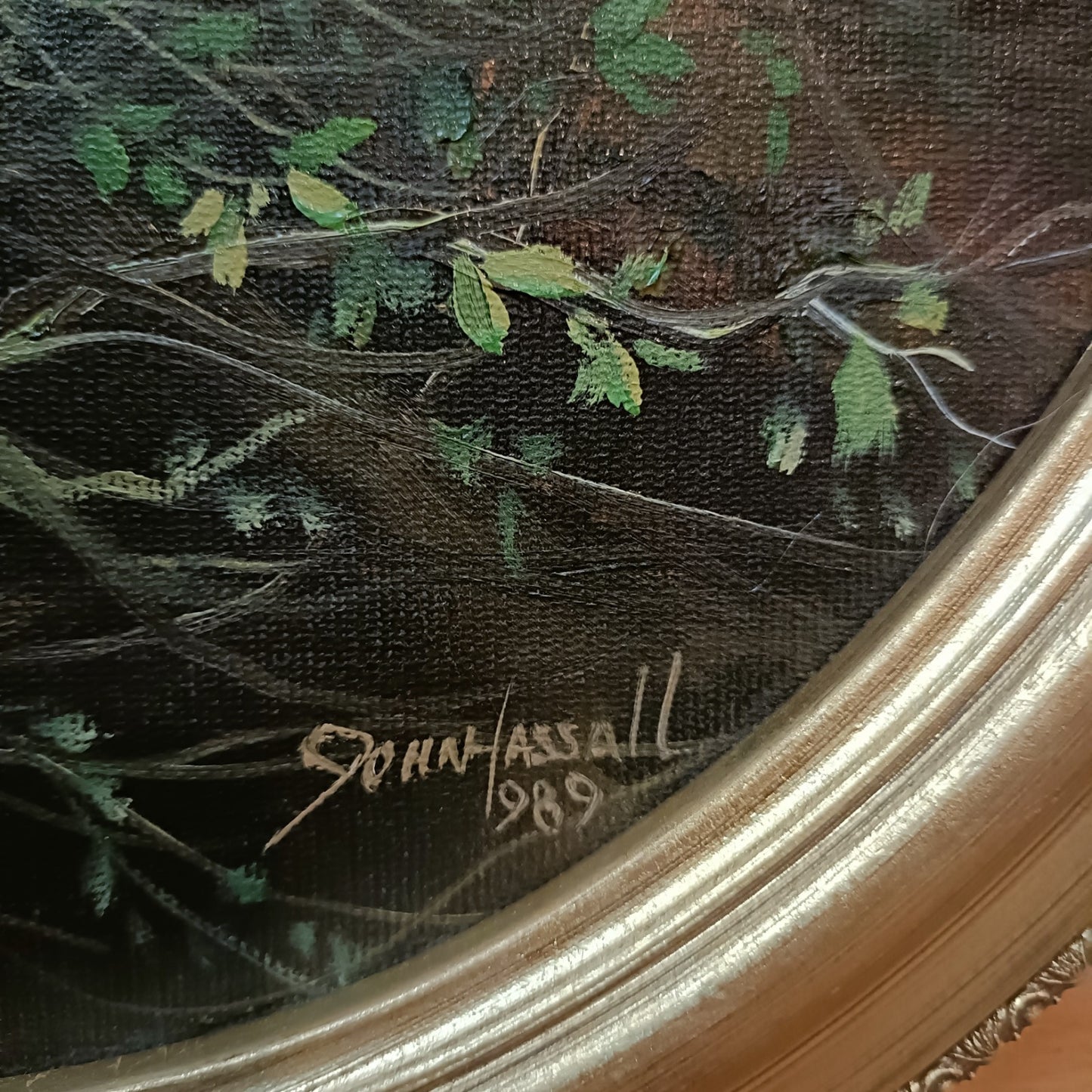 JOHN HASSALL (1944-2020) Original Oval Animal Oil Paintings
