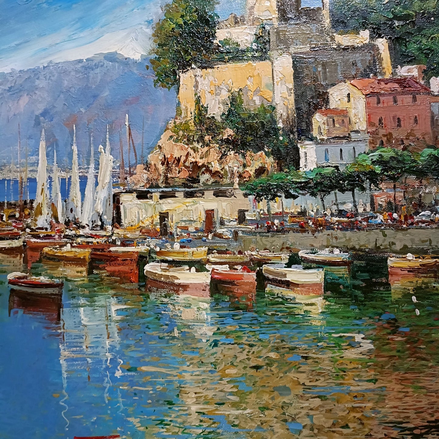 DOMENICO TOSETTO Signed Framed Original Oil Painting “San Terenzo”