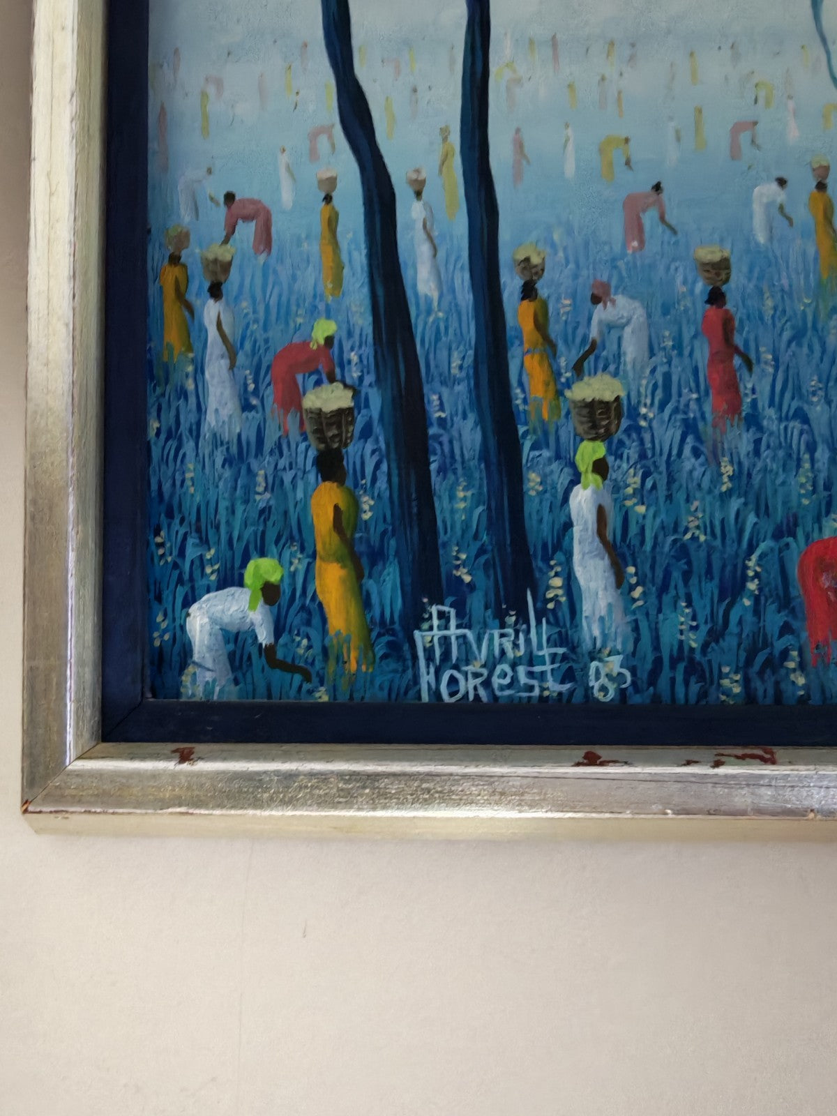 AVRIL FOREST (1959) Original Oil Painting “Plantation Scene With Waterfall”